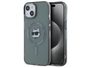 Karl Lagerfeld KLHMP15SHLSCHK iPhone 15 6.1" black/black hardcase IML Metal Choupette Head MagSafe