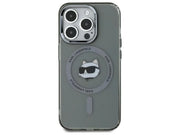 Karl Lagerfeld KLHMP15XHLSCHK iPhone 15 Pro Max 6.7" black/black hardcase IML Metal Choupette Head MagSafe