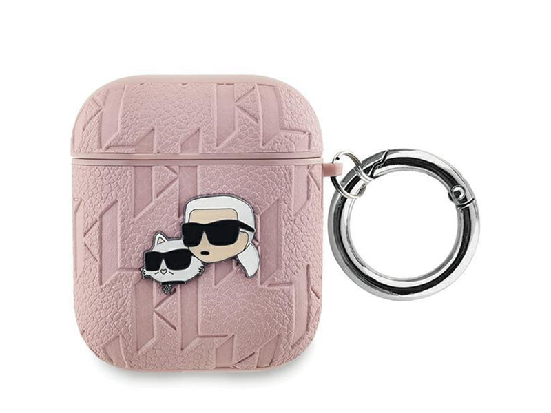 Karl Lagerfeld Monogram Karl & Choupette Head case for AirPods 1 / 2 - pink