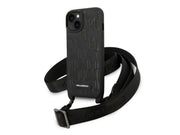 Karl Lagerfeld Monogram Plaque Logo Strap Case for iPhone 14 / 15 / 13 6.1" - Black