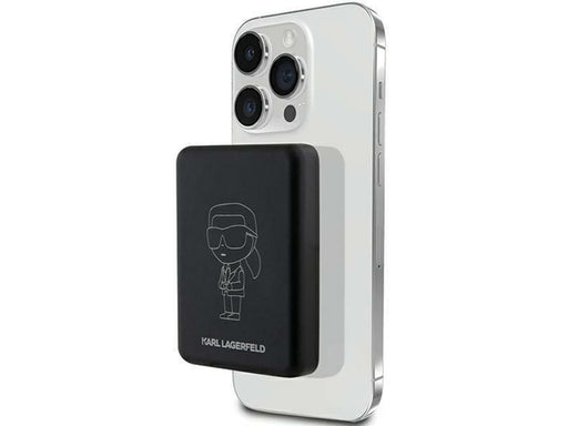 Karl Lagerfeld NFT Outline Ikonik MagSafe 5000mAh induction power bank - black - 5000 mAh