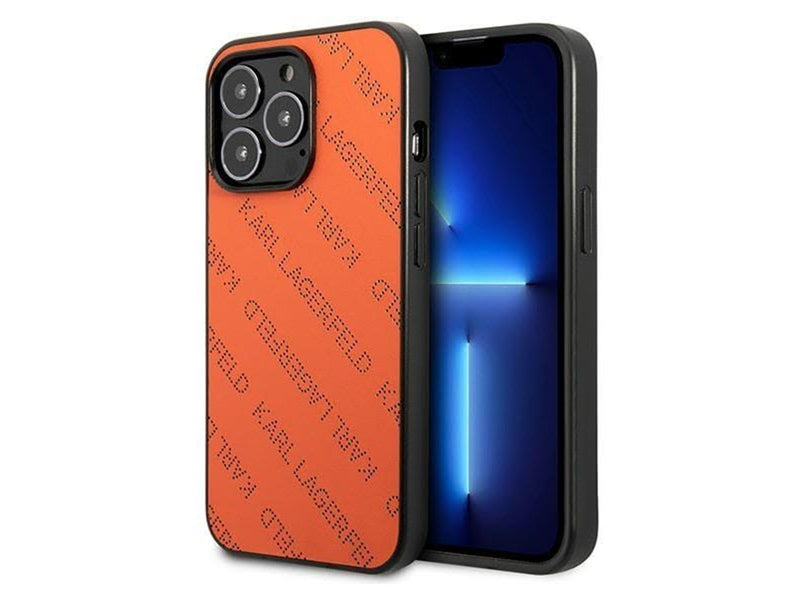 Karl Lagerfeld Perforated Allover Case for iPhone 13 Pro / 13 6.1" - Orange