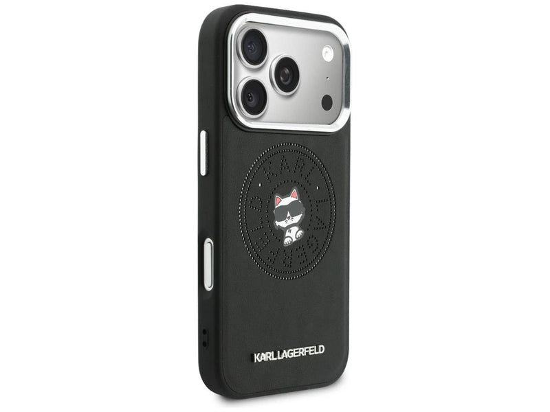 Karl Lagerfeld Point & Choupette Sketch MagSafe Case for iPhone 17 Pro Max - Black