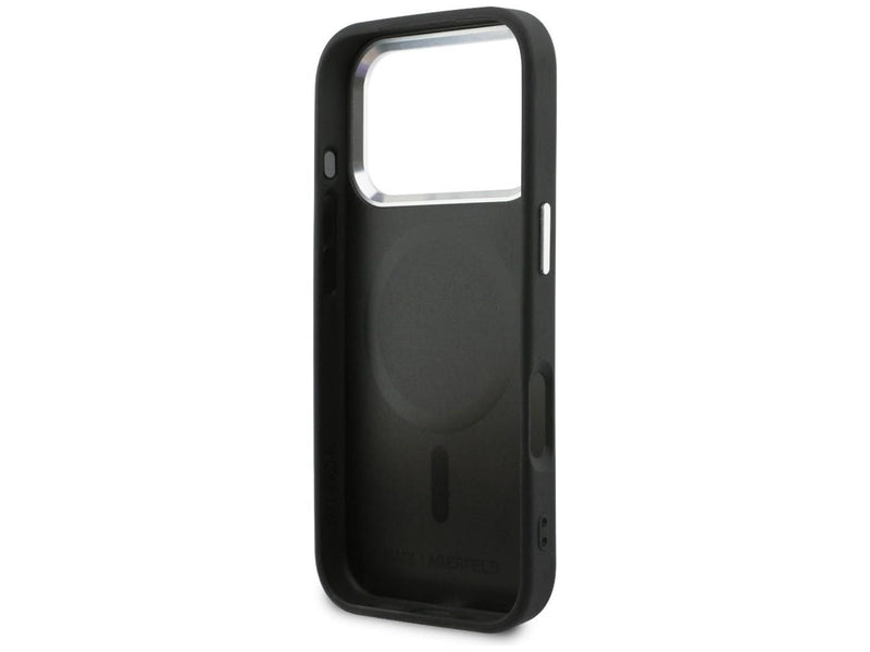 Karl Lagerfeld Point & Choupette Sketch MagSafe Case for iPhone 17 Pro Max - Black