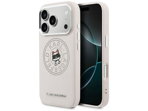 Karl Lagerfeld Point & Choupette Sketch MagSafe Case for iPhone 17 Pro Max - Pink