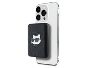Karl Lagerfeld Powerbank inductive KLPB5FPGKSCHHK 16W 5000mAh black/black Choupette Head Pin MagSafe - 5000 mAh