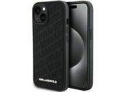 Karl Lagerfeld Quilted K Pattern case for iPhone 15 Plus / 14 Plus - black