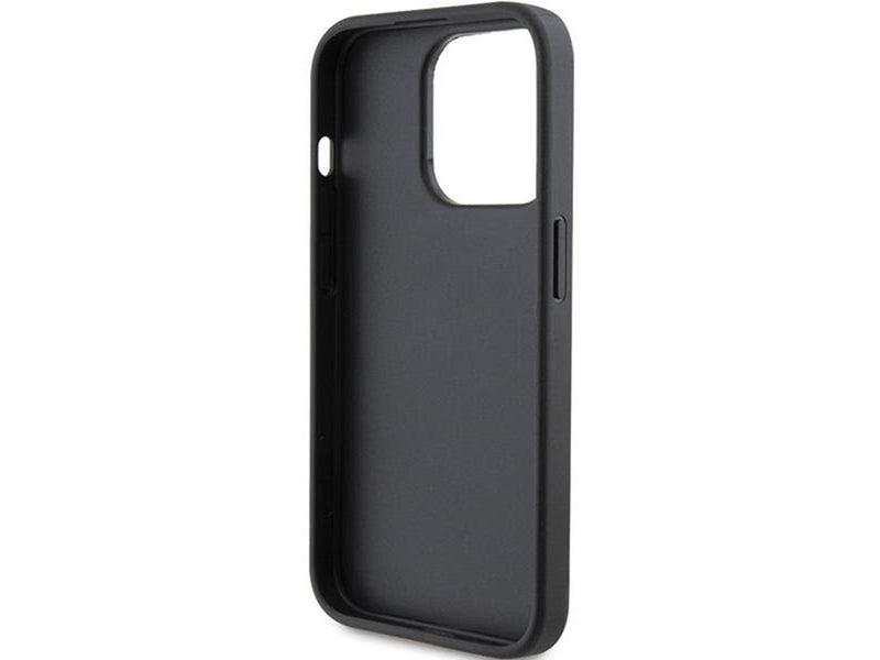 Karl Lagerfeld Saffiano Cardslot Karl&Choupette Metal Pin case for iPhone 15 Pro - black