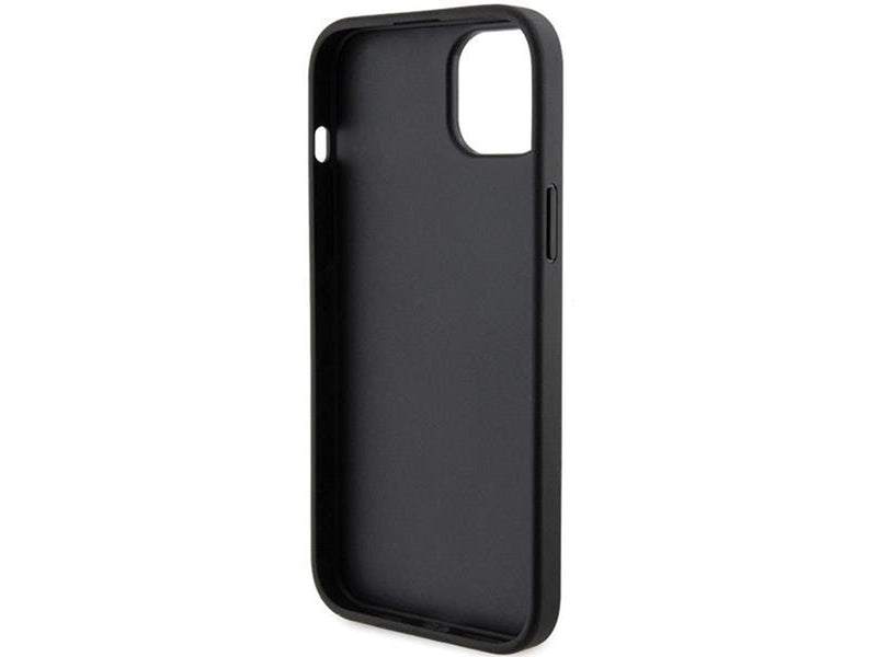 Karl Lagerfeld Saffiano Cardslot Karl&Choupette Metal Pin case for iPhone 15 - black