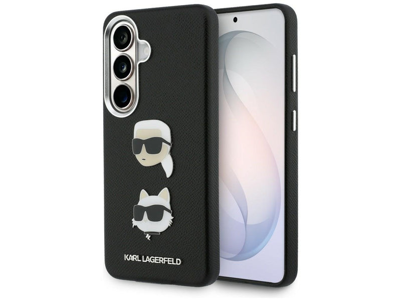 Karl Lagerfeld Saffiano Double Heads Metal Case for Samsung Galaxy S26 - Black