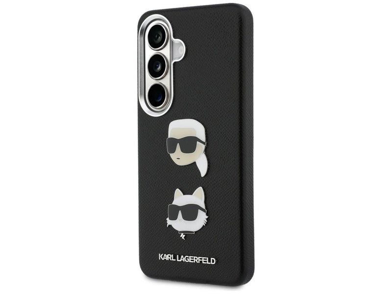 Karl Lagerfeld Saffiano Double Heads Metal Case for Samsung Galaxy S26 - Black