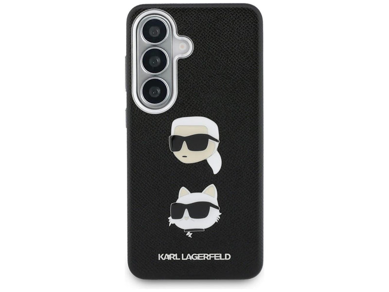 Karl Lagerfeld Saffiano Double Heads Metal Case for Samsung Galaxy S26 - Black