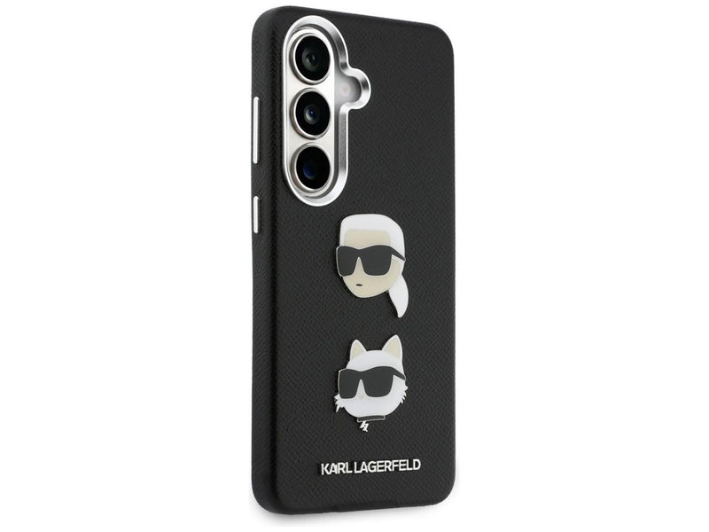 Karl Lagerfeld Saffiano Double Heads Metal Case for Samsung Galaxy S26 - Black