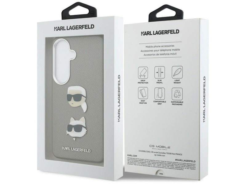 Karl Lagerfeld Saffiano Double Heads Metal case for Samsung Galaxy S26 - silver