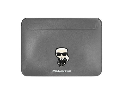 Karl Lagerfeld Saffiano Ikonik Karl case for a 16" laptop - silver