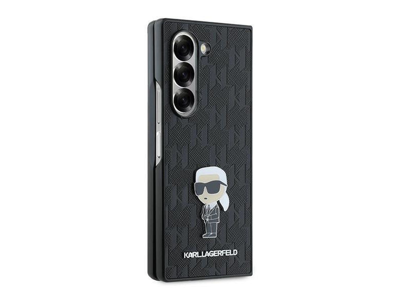 Karl Lagerfeld Saffiano Ikonik Pin Case for Samsung Galaxy Z Fold 6 - Black
