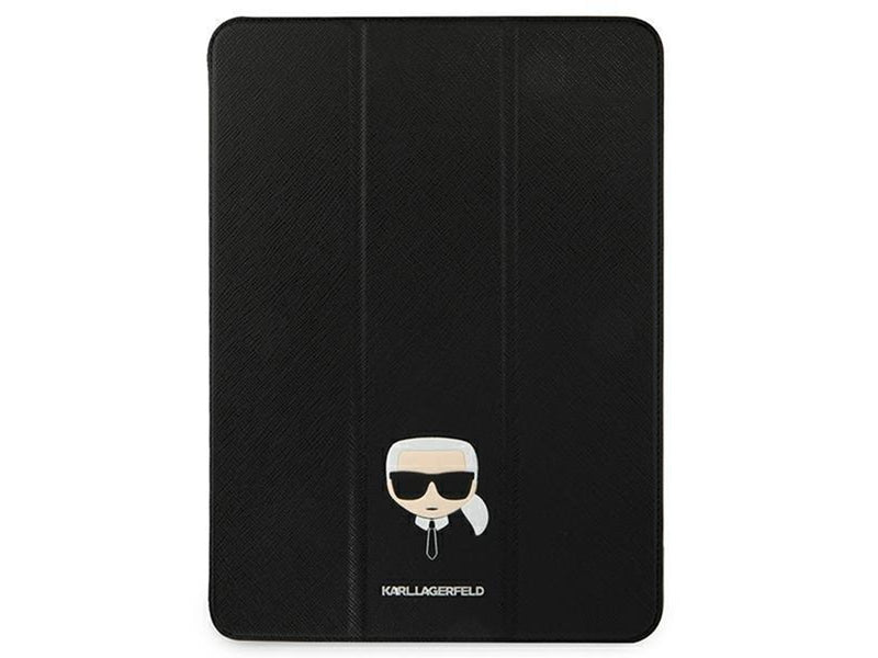 Karl Lagerfeld Saffiano Karl Head Book Cover for iPad Pro 11" - Black