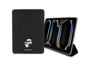 Karl Lagerfeld Saffiano Magnetic Karl & Choupette iPad Pro 11" 2024 Book Cover Case - Black