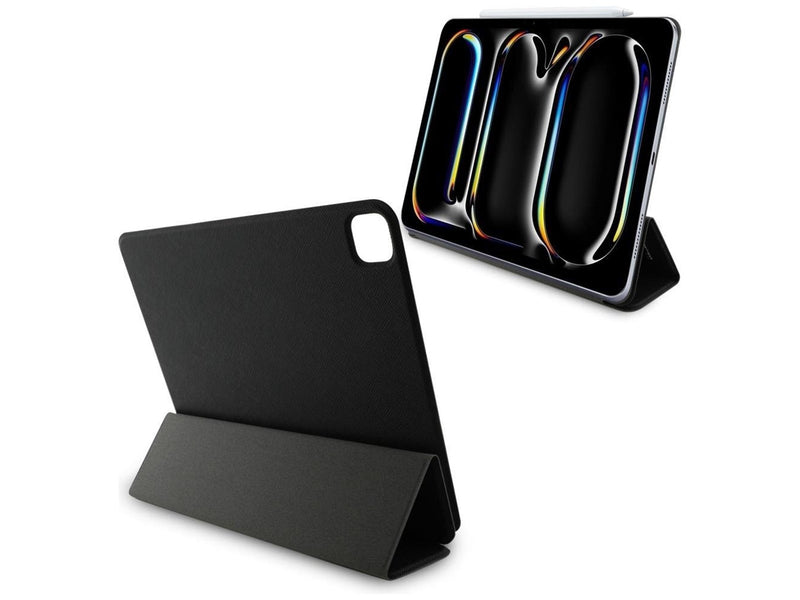 Karl Lagerfeld Saffiano Magnetic Karl & Choupette iPad Pro 13" 2024 Book Cover Case - Black