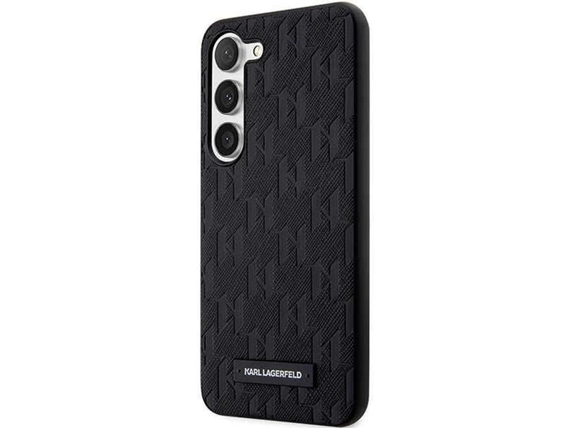 Karl Lagerfeld Saffiano Mono Metal Logo case for Samsung Galaxy S24+ - black