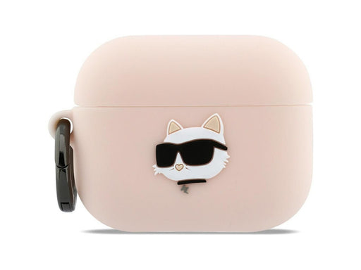 Karl Lagerfeld Silicone Chaupette Head 3D Case for AirPods Pro 3 - Pink