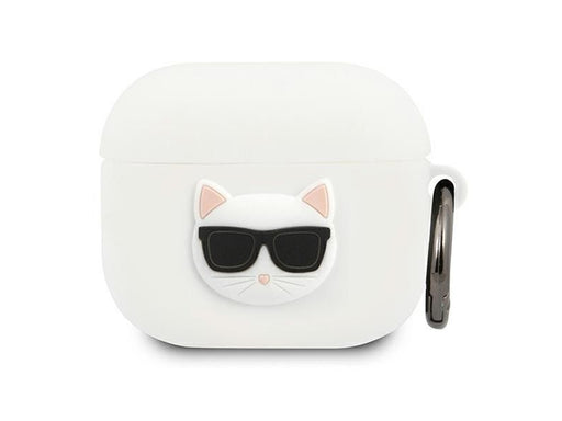 Karl Lagerfeld Silicone Choupette Case for AirPods 3 - White