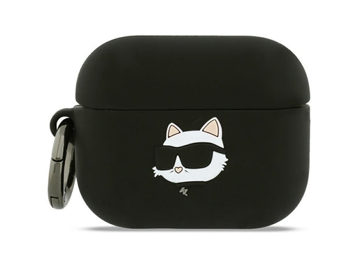 Karl Lagerfeld Silicone Choupette Head 3D Case for AirPods Pro 3 - Black