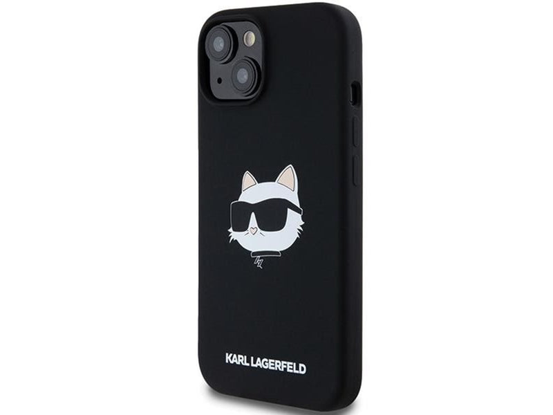 Karl Lagerfeld Silicone Choupette Head MagSafe Case for iPhone 15 Plus / 14 Plus - Black