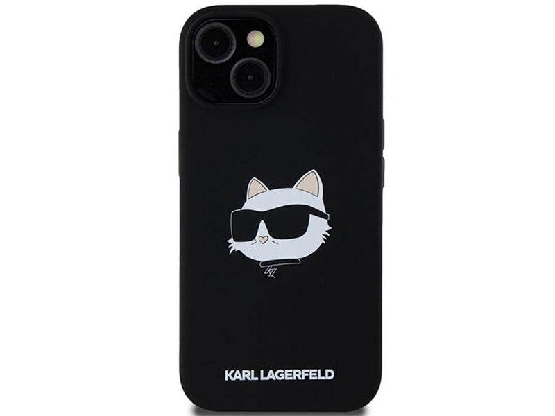 Karl Lagerfeld Silicone Choupette Head MagSafe Case for iPhone 15 Plus / 14 Plus - Black