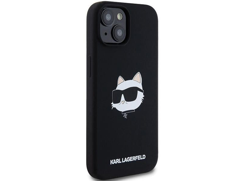 Karl Lagerfeld Silicone Choupette Head MagSafe Case for iPhone 15 Plus / 14 Plus - Black