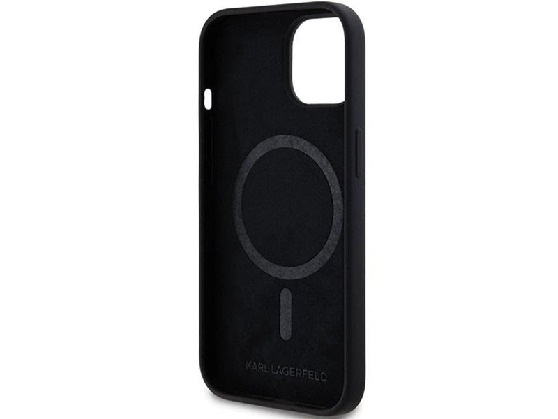 Karl Lagerfeld Silicone Choupette Head MagSafe Case for iPhone 15 Plus / 14 Plus - Black