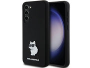 Karl Lagerfeld Silicone Choupette Metal Pin case for Samsung Galaxy S24+ - black