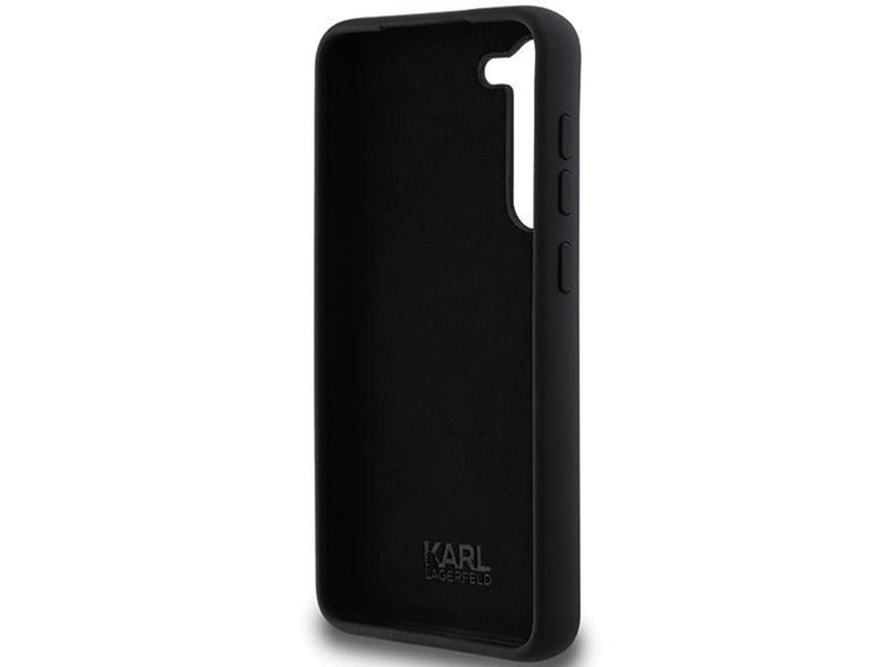 Karl Lagerfeld Silicone Choupette Metal Pin case for Samsung Galaxy S24+ - black
