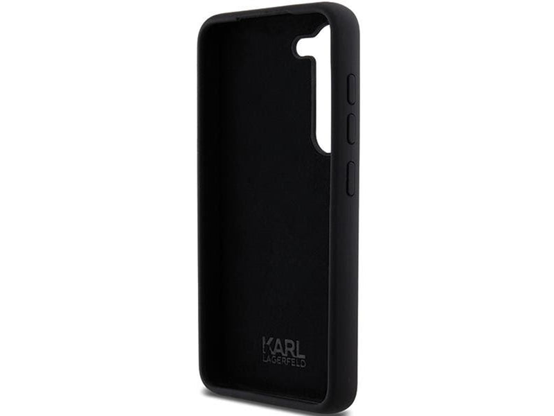 Karl Lagerfeld Silicone Choupette Metal Pin case for Samsung Galaxy S24 - black
