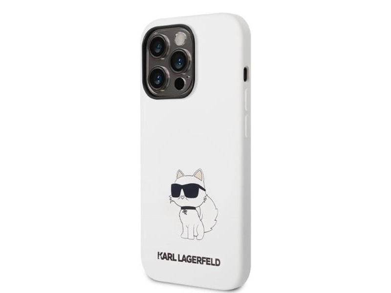 Karl Lagerfeld Silicone Choupette case for iPhone 14 Pro Max - white