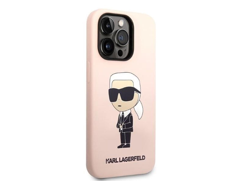 Karl Lagerfeld Silicone Ikonik MagSafe case for iPhone 14 Pro - pink