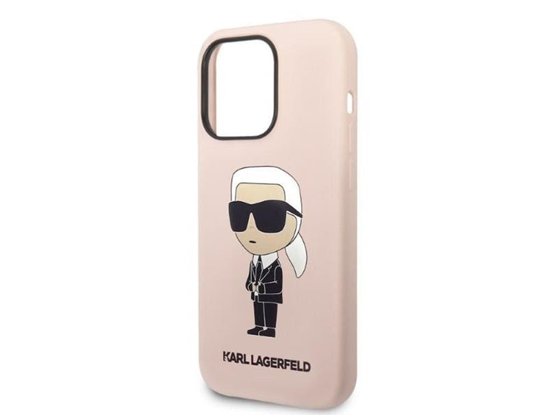 Karl Lagerfeld Silicone Ikonik MagSafe case for iPhone 14 Pro - pink