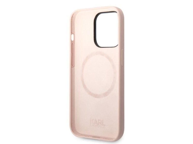 Karl Lagerfeld Silicone Ikonik MagSafe case for iPhone 14 Pro - pink