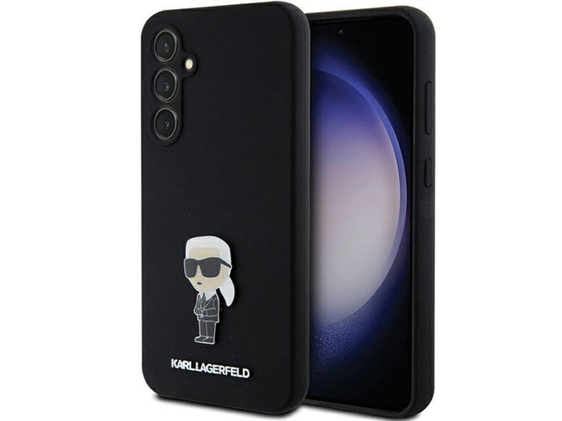 Karl Lagerfeld Silicone Ikonik Metal Pin case for Samsung Galaxy S23 FE - black