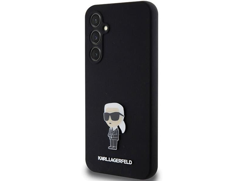 Karl Lagerfeld Silicone Ikonik Metal Pin case for Samsung Galaxy S23 FE - black