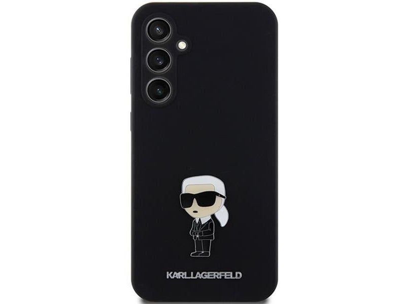 Karl Lagerfeld Silicone Ikonik Metal Pin case for Samsung Galaxy S23 FE - black