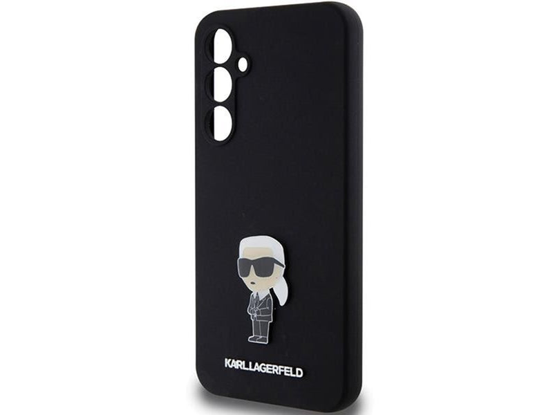 Karl Lagerfeld Silicone Ikonik Metal Pin case for Samsung Galaxy S23 FE - black