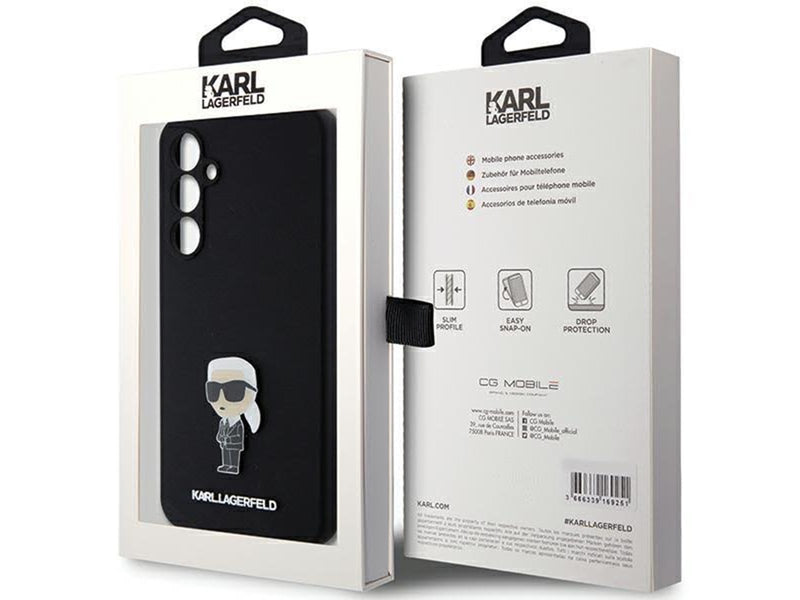 Karl Lagerfeld Silicone Ikonik Metal Pin case for Samsung Galaxy S23 FE - black