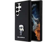 Karl Lagerfeld Silicone Ikonik Metal Pin case for Samsung Galaxy S23 Ultra - black