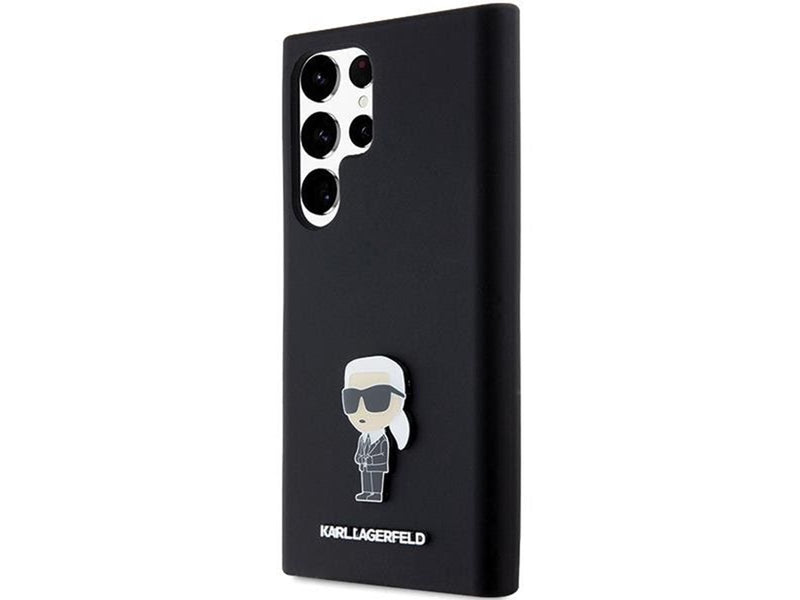 Karl Lagerfeld Silicone Ikonik Metal Pin case for Samsung Galaxy S23 Ultra - black