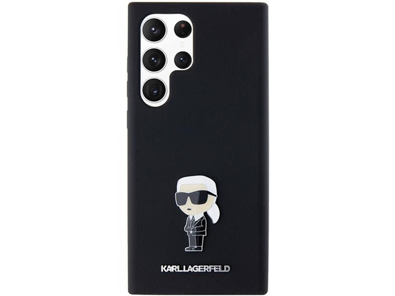 Karl Lagerfeld Silicone Ikonik Metal Pin case for Samsung Galaxy S23 Ultra - black
