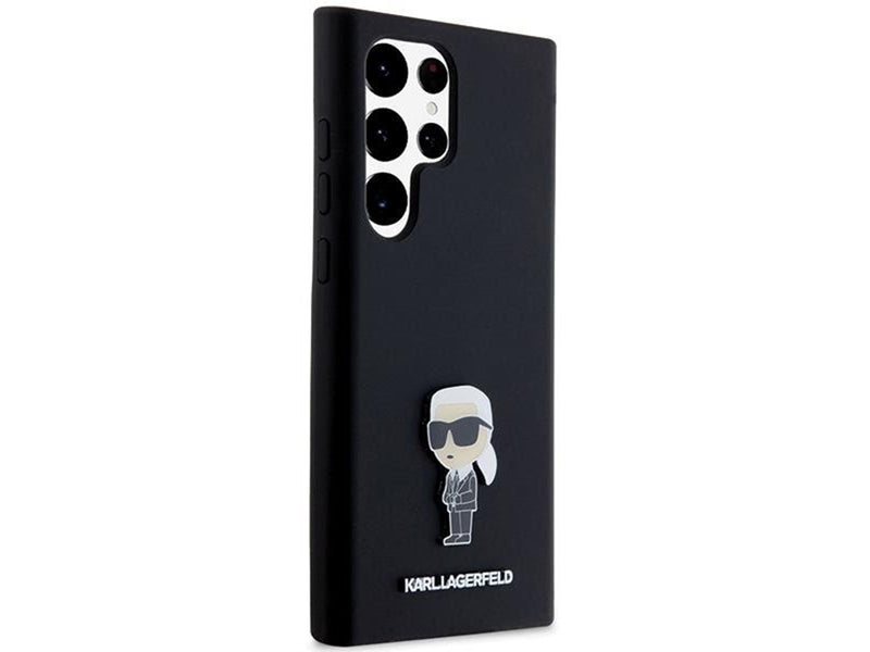 Karl Lagerfeld Silicone Ikonik Metal Pin case for Samsung Galaxy S23 Ultra - black