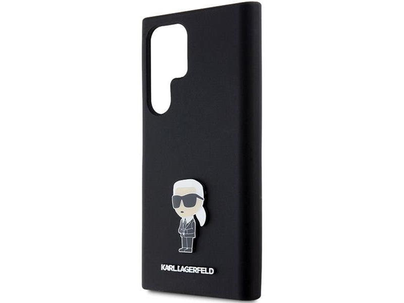 Karl Lagerfeld Silicone Ikonik Metal Pin case for Samsung Galaxy S24 Ultra - black