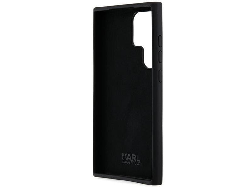 Karl Lagerfeld Silicone Ikonik Metal Pin case for Samsung Galaxy S24 Ultra - black