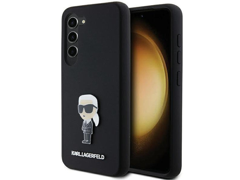 Karl Lagerfeld Silicone Ikonik Metal Pin case for Samsung Galaxy S24+ - black